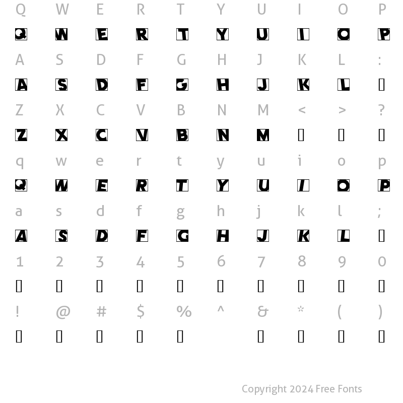 Character Map of Comet Positive