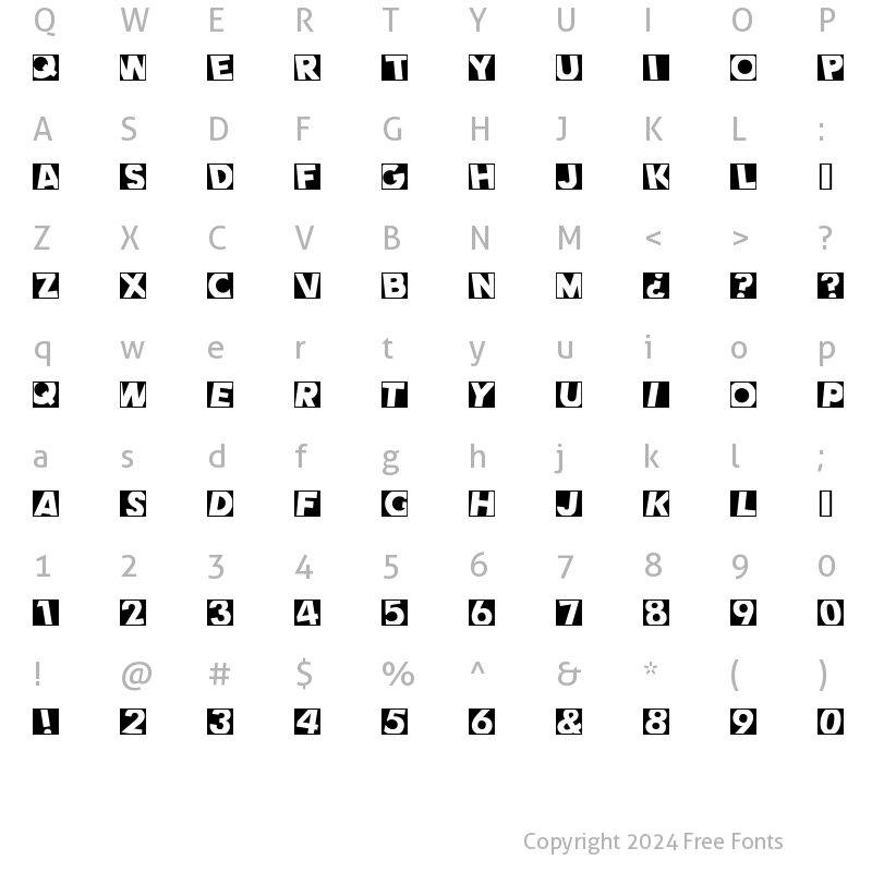 Character Map of CometNegative Regular