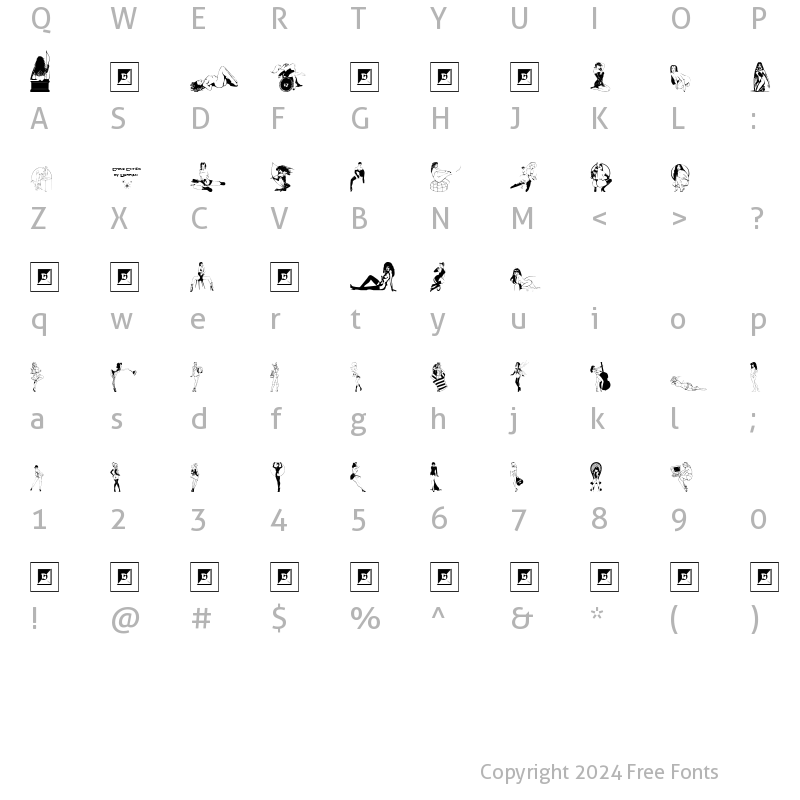 Character Map of Comix Cuties Regular