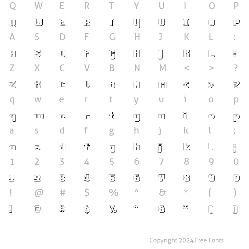 Character Map of Commonwealth 3D 3D