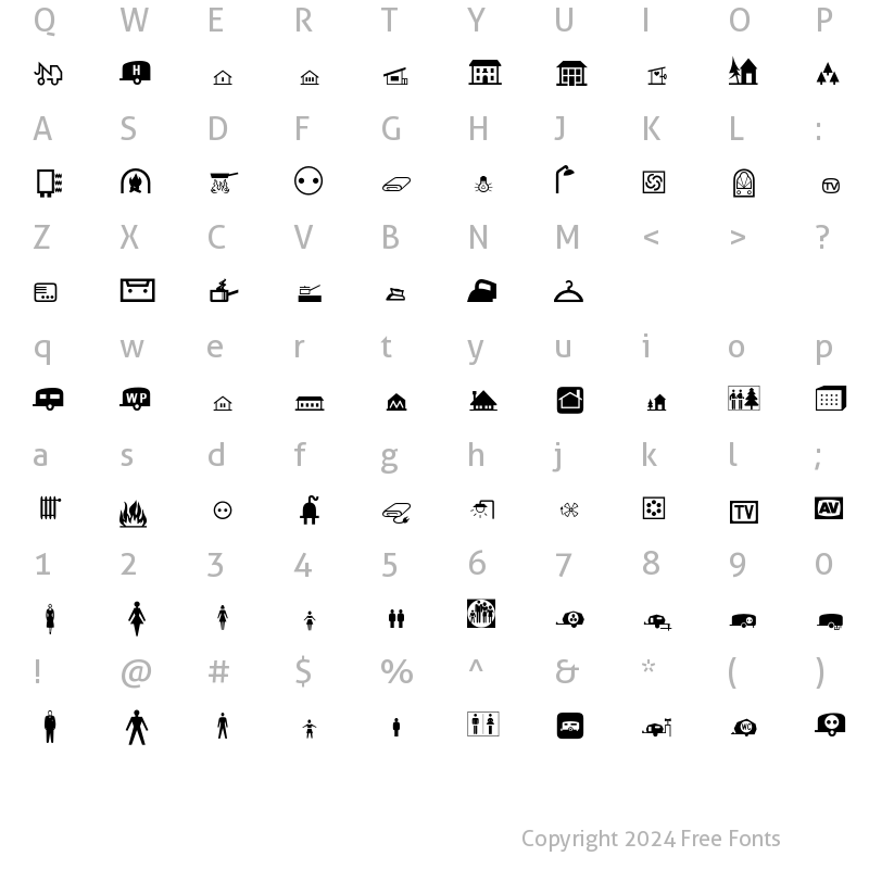 Character Map of Communications P02 Regular