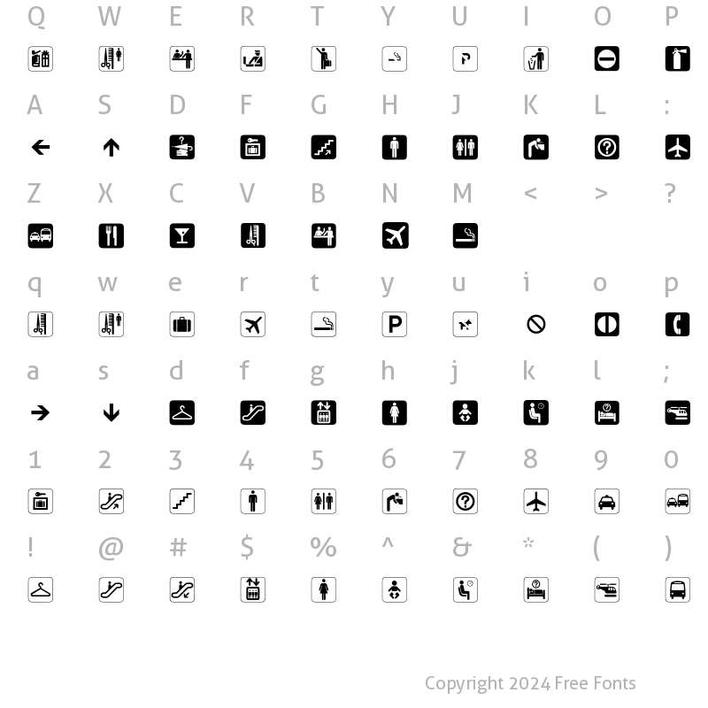 Character Map of Communications P06 Regular