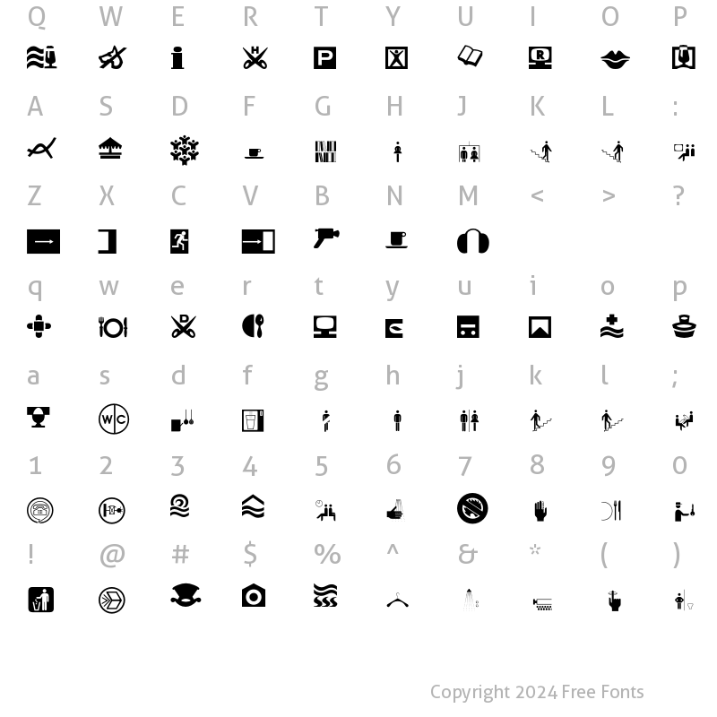 Character Map of Communications P07 Regular