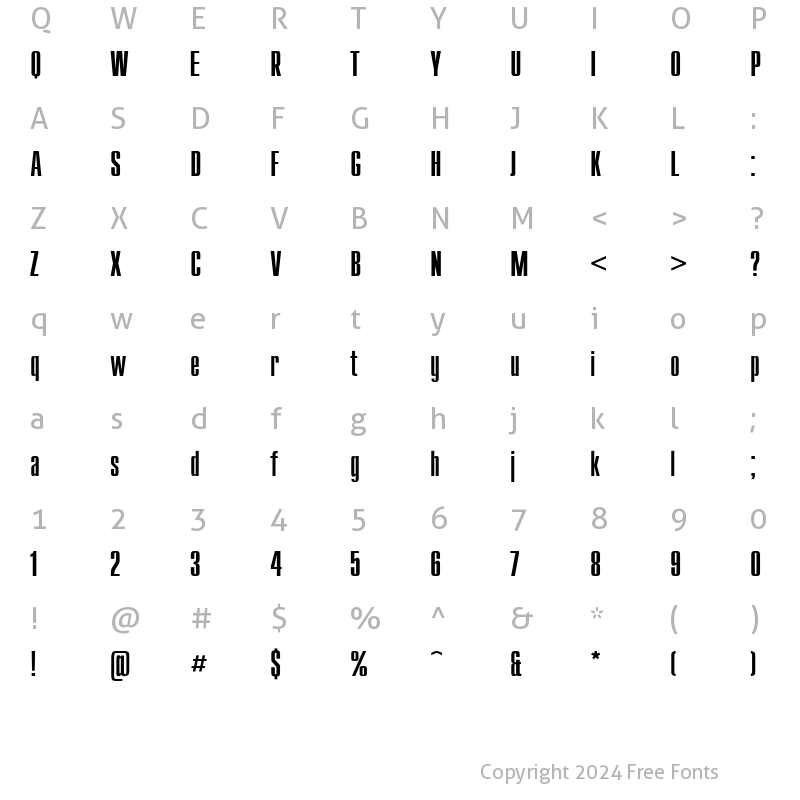 Character Map of Compact Light