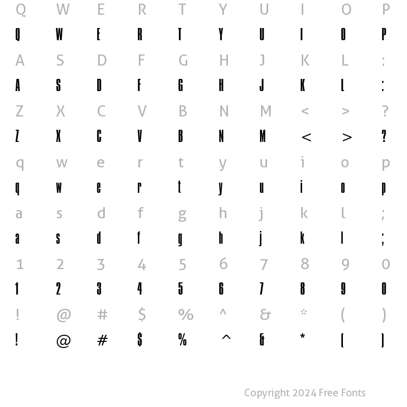 Character Map of Compacta Lt BT Light