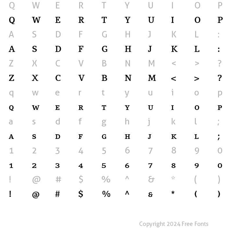 Character Map of CompatilLetter LT Regular