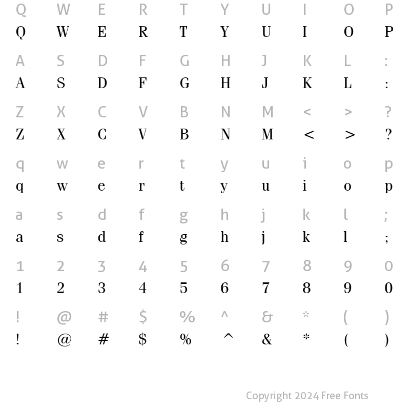 Character Map of Compendium Book SSi Book