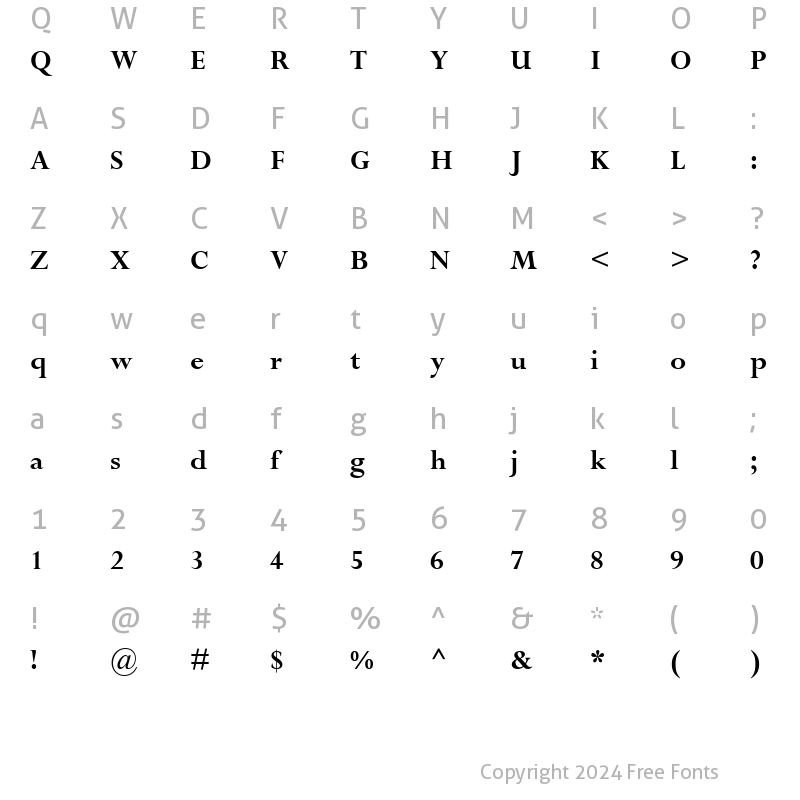 Character Map of Compleat SSi Bold