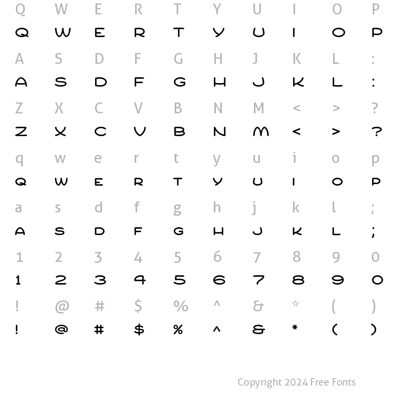 Character Map of Compur Regular