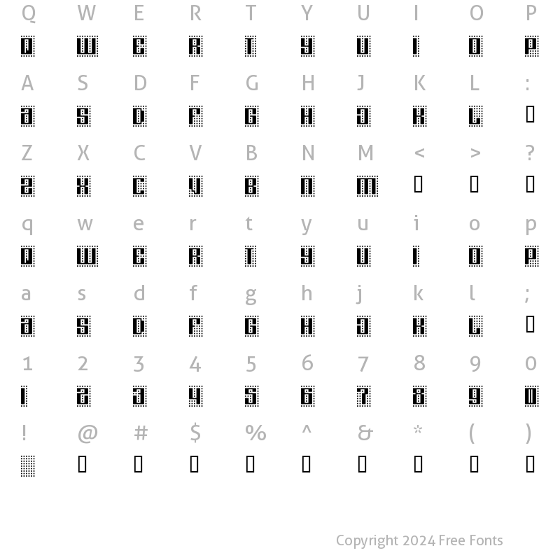 Character Map of ComputerAmok Regular