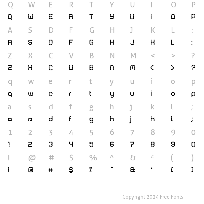 Character Map of Comsat Navy-Station Regular