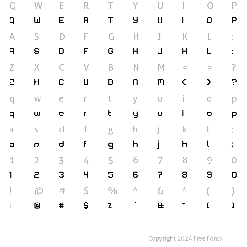 Character Map of Comsat Navy-Unit Regular