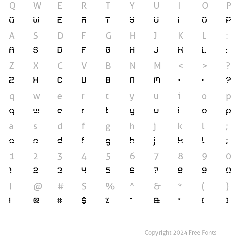 Character Map of ComsatStation Regular