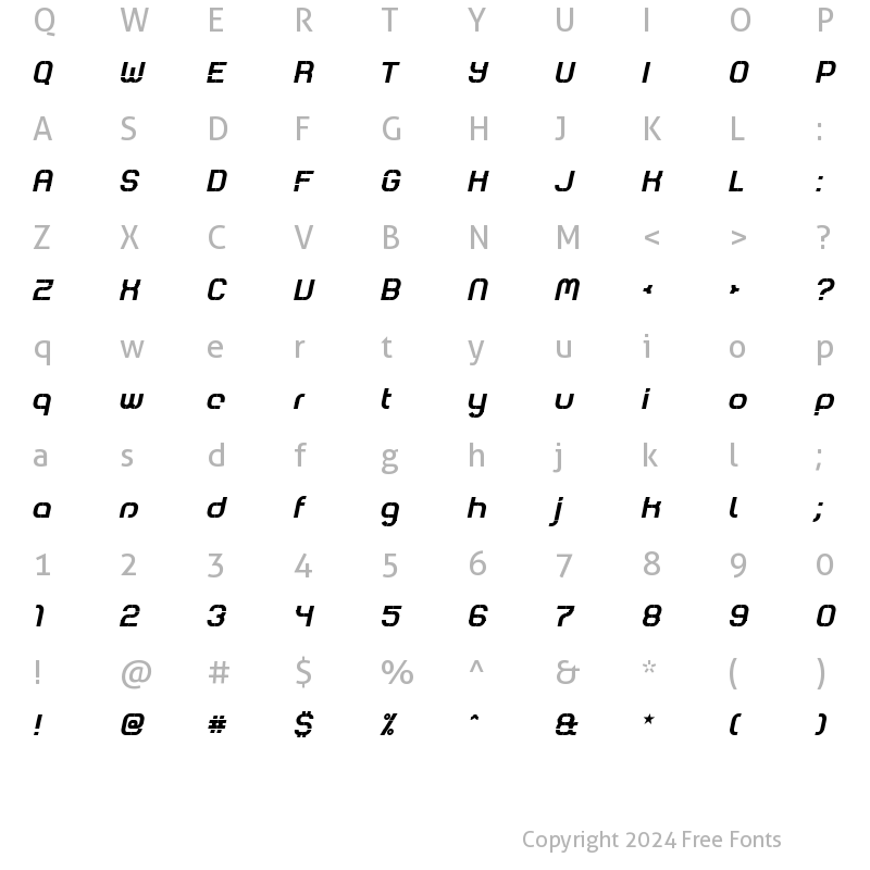 Character Map of ComsatStorm Regular