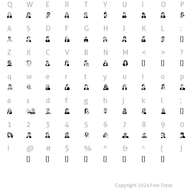 Character Map of Conan Regular