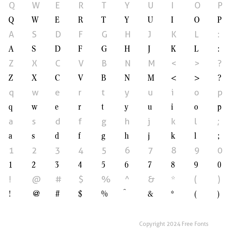 Character Map of ConceptNova Regular