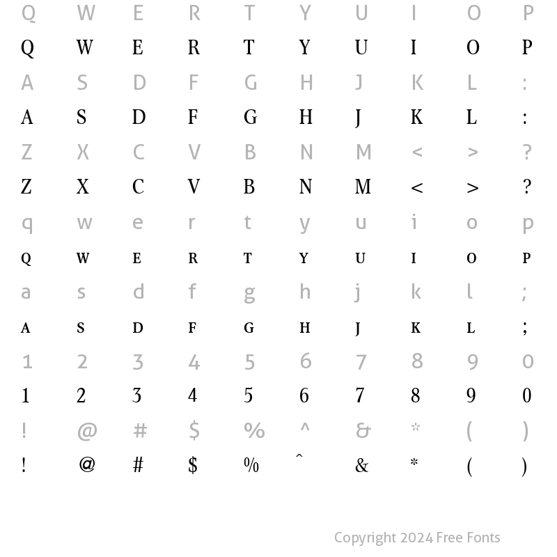 Character Map of ConceptNovaSmc Regular