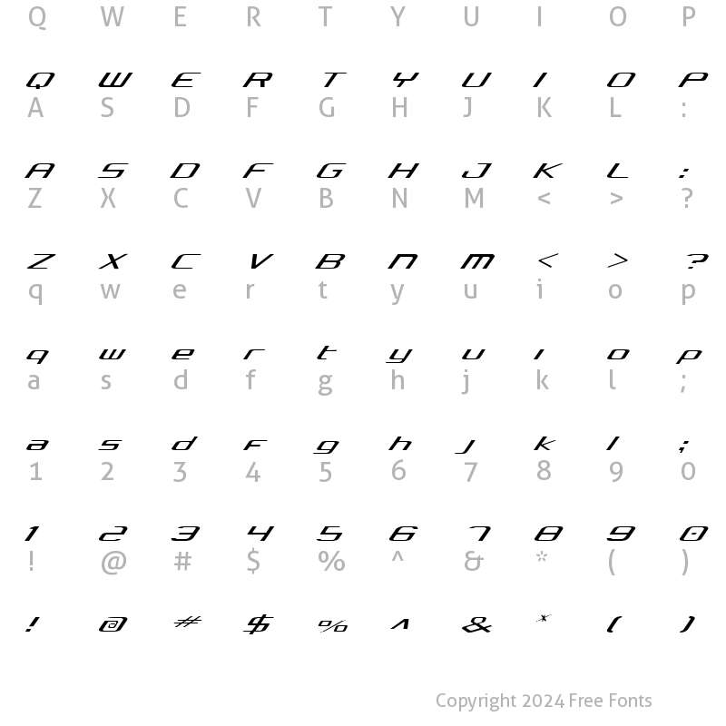 Character Map of Concielian Light Light