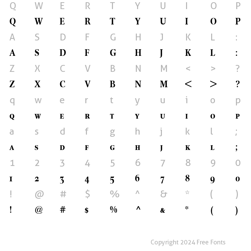 Character Map of Concorde Nova Bold