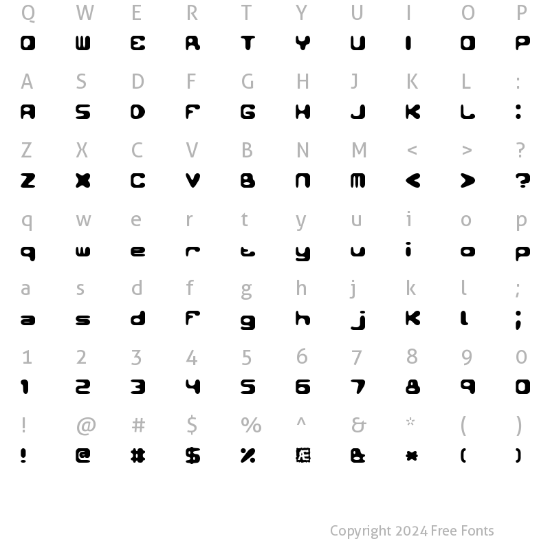 Character Map of Conduit 2 BRK Regular