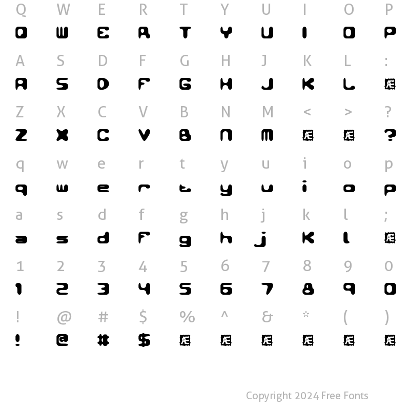 Character Map of Conduit (BRK) Regular