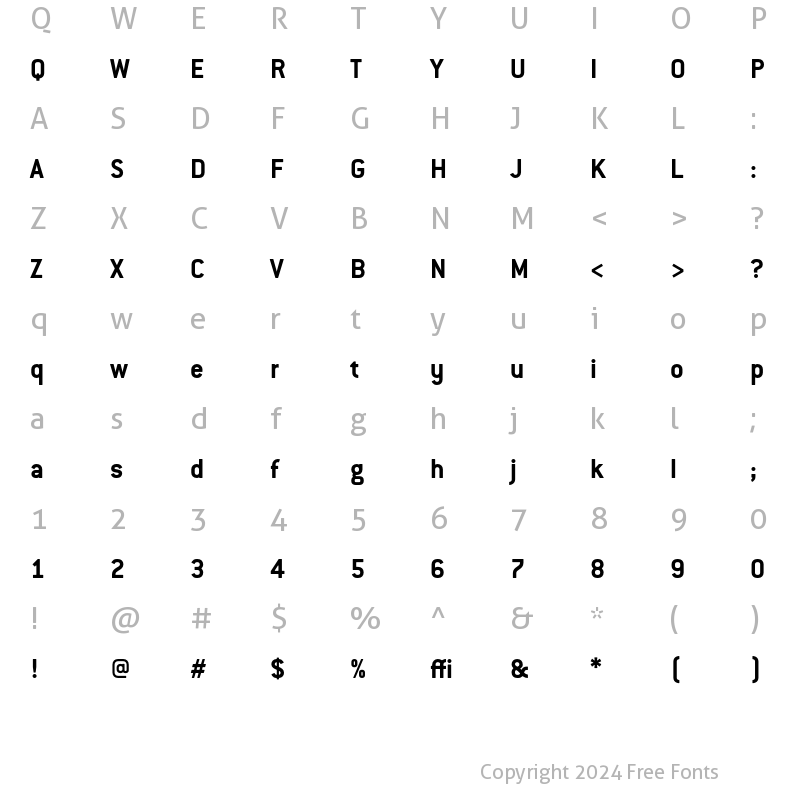 Character Map of ConduitITC Bold