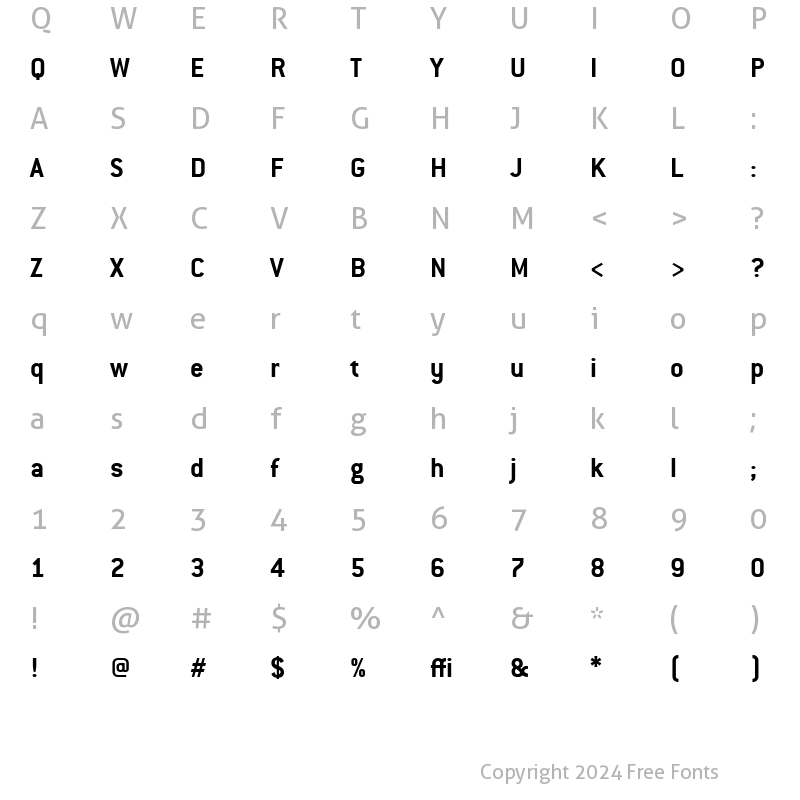 Character Map of ConduitITC TT Bold