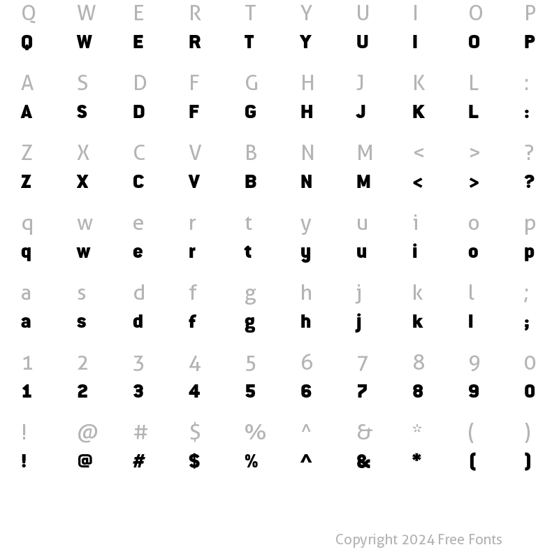 Character Map of ConduitITCStd Black