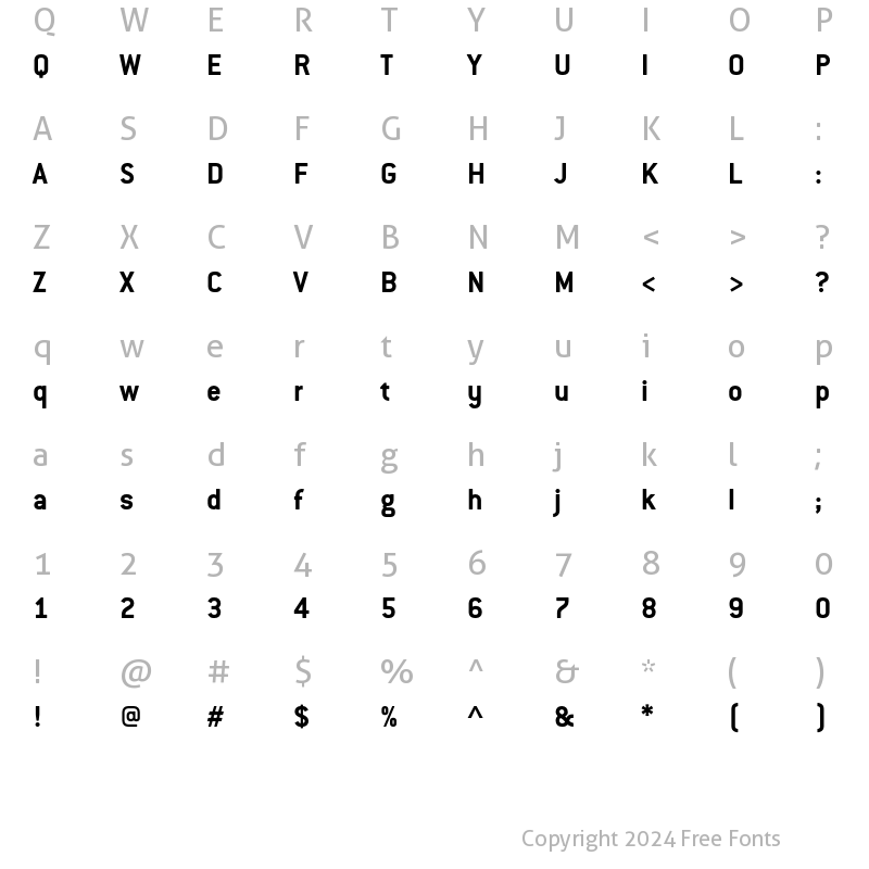 Character Map of ConduitITCStd Bold