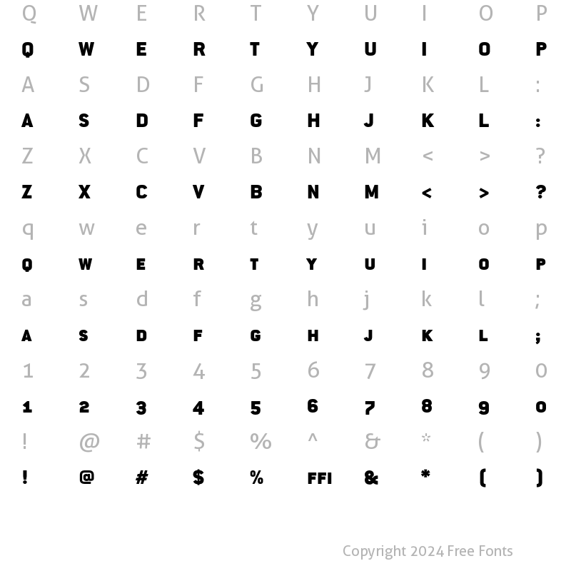 Character Map of ConduitSCITC Black Regular