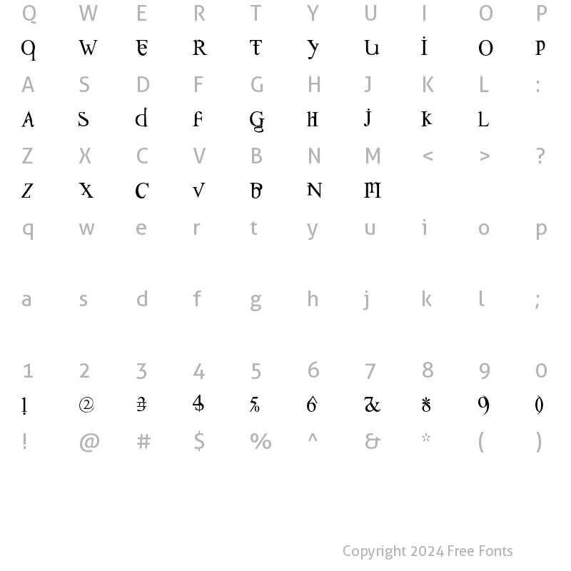 Character Map of Confusebox Regular