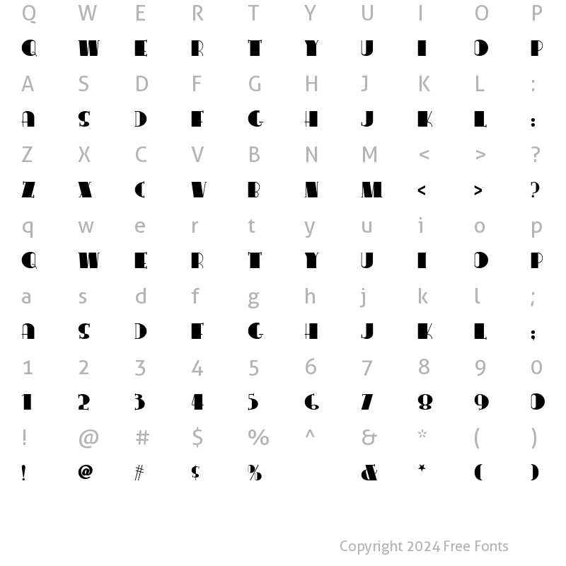 Character Map of Conga Line NF Regular