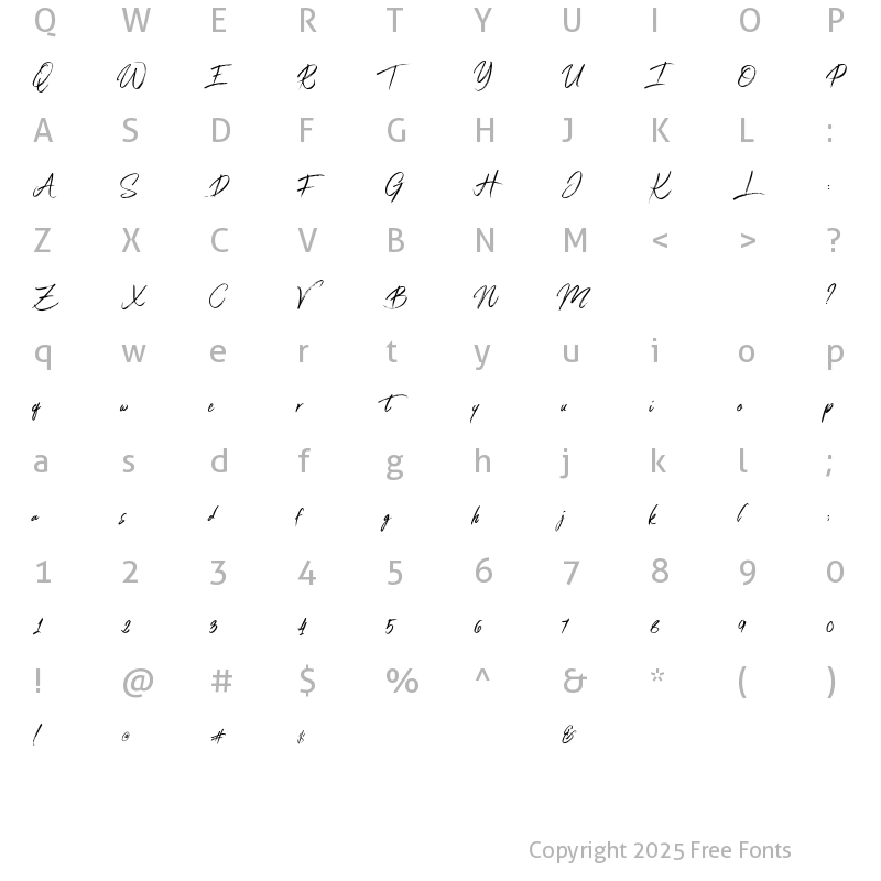 Character Map of Connoisseurs Regular