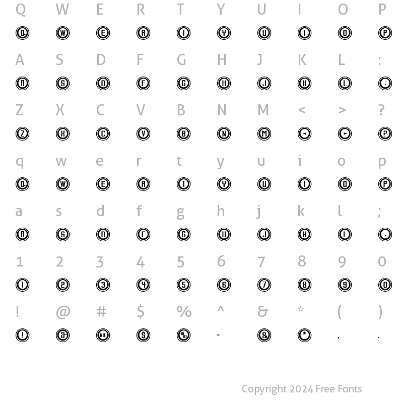 Character Map of Console Output