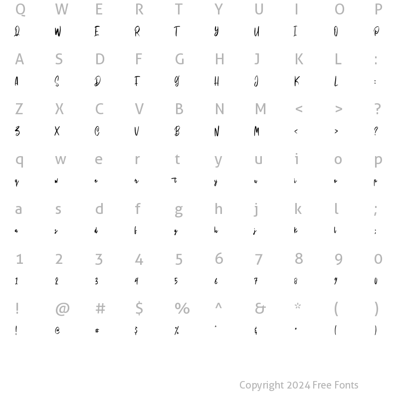 Character Map of Constarz alt Regular