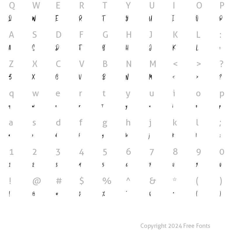 Character Map of Constarz Regular