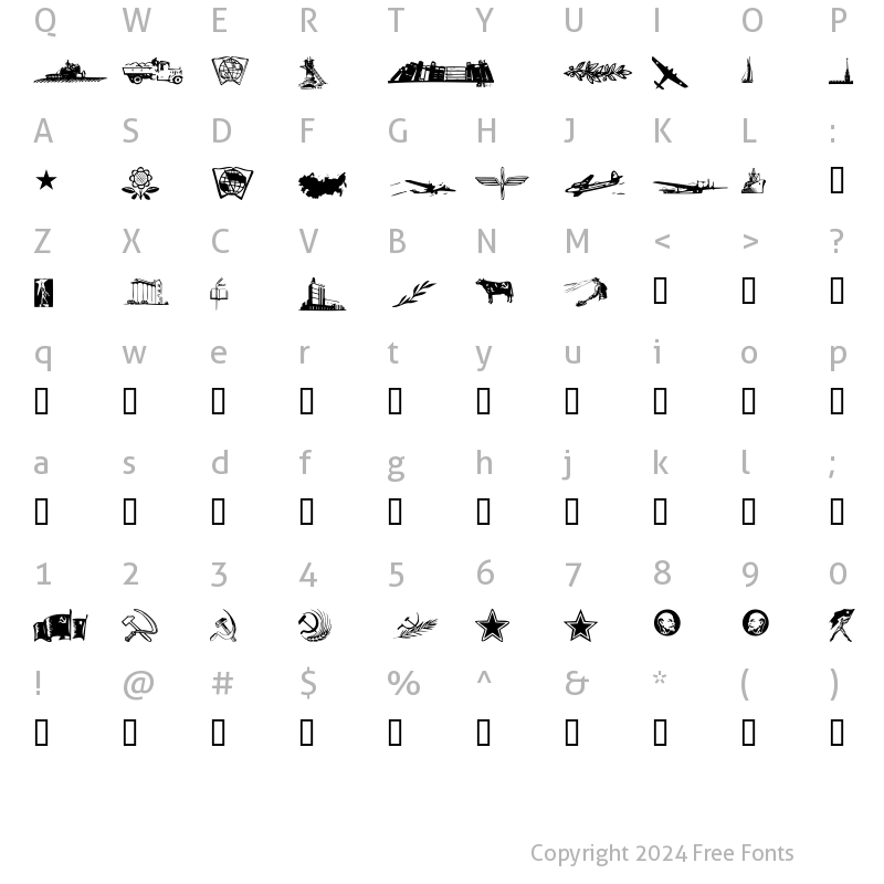 Character Map of Constructivist Extras