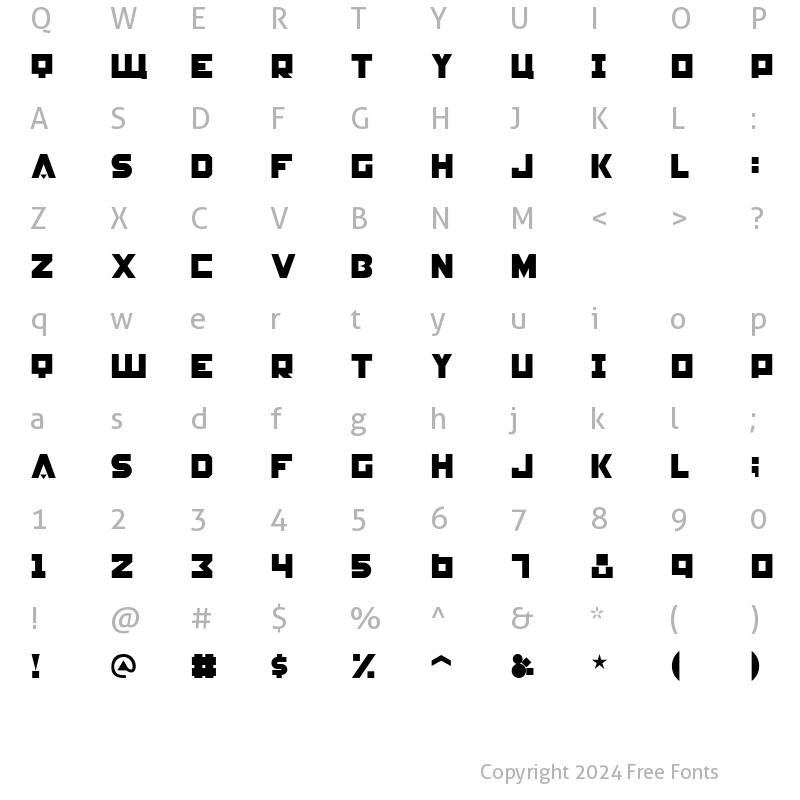 Character Map of Constructivist Square