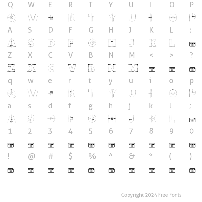 Character Map of Constructivo Demo Regular