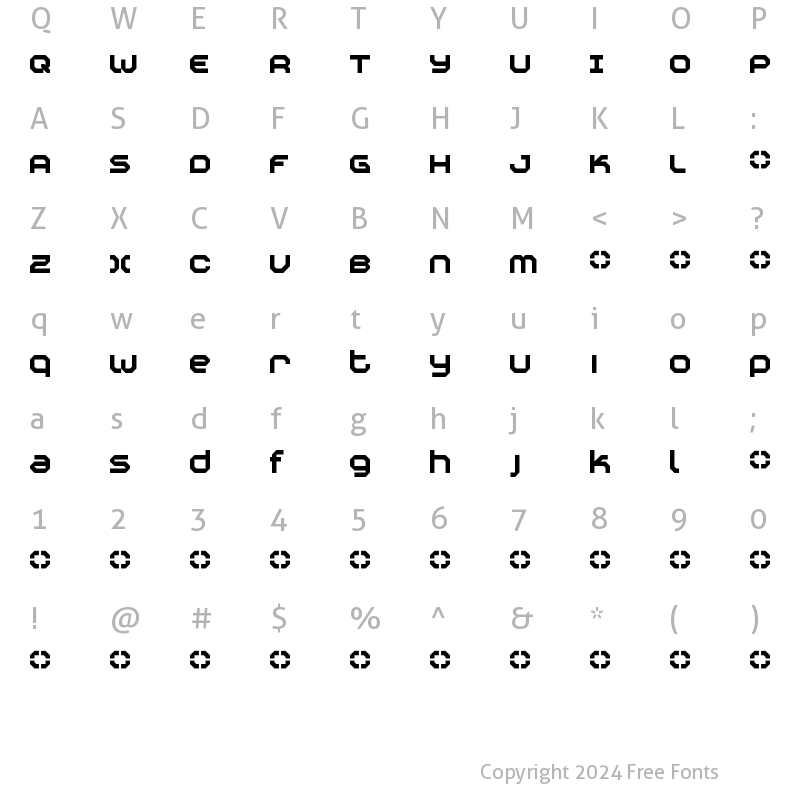 Character Map of Construktiv Regular