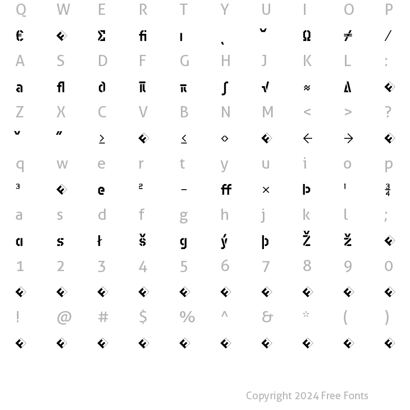 Character Map of Container Expert Regular