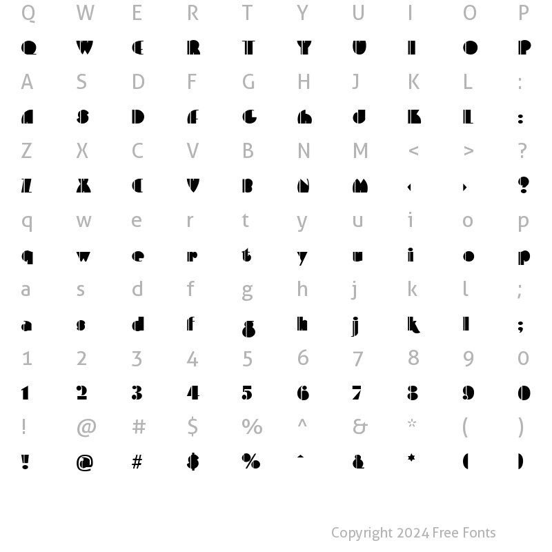 Character Map of Contemporary Regular