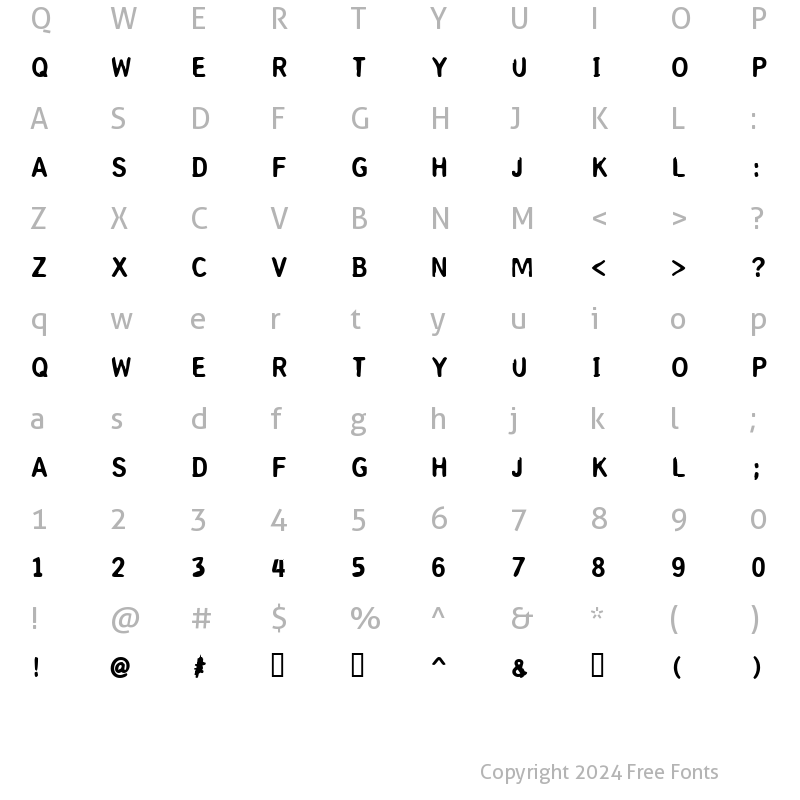 Character Map of Coperniq Medium