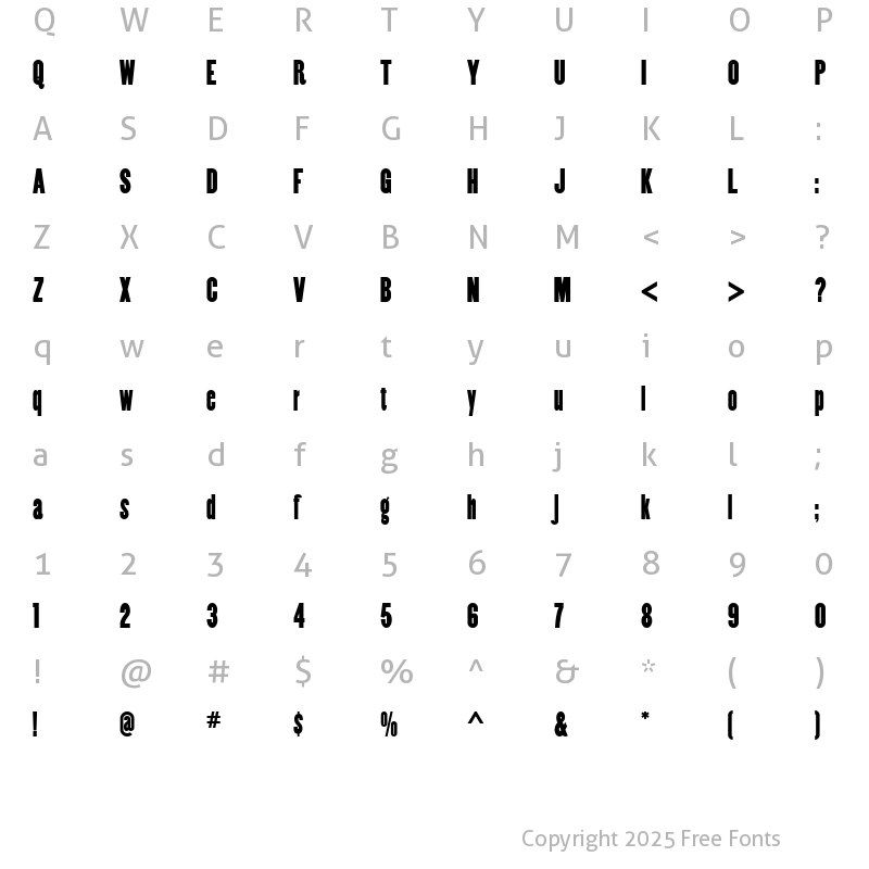 Character Map of CopperCanyonWBW DemiBold