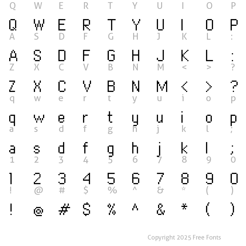 Character Map of copy 10_55 Regular