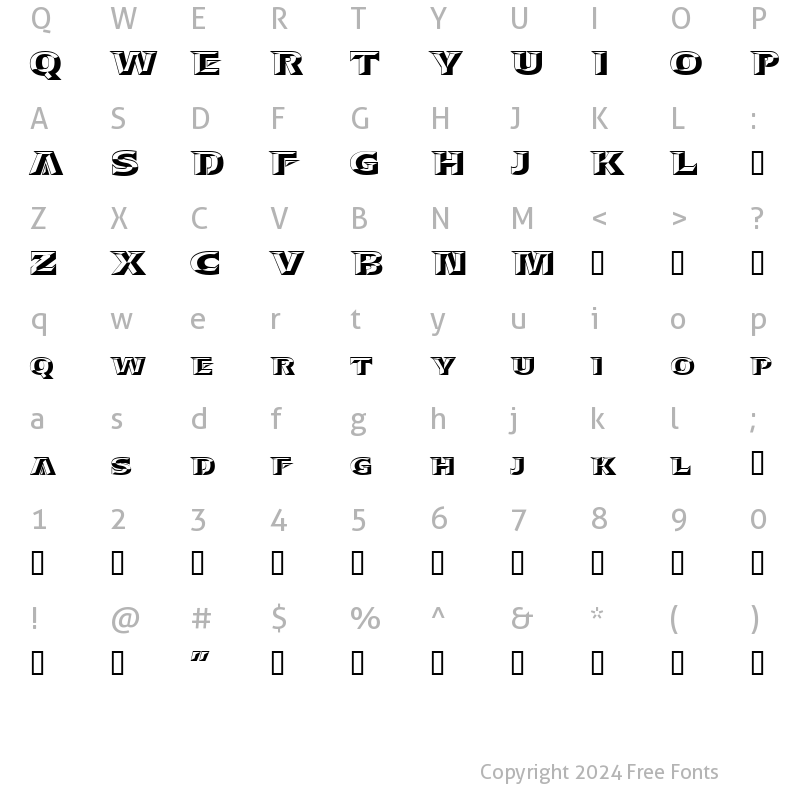 Character Map of Corinne DNA Regular