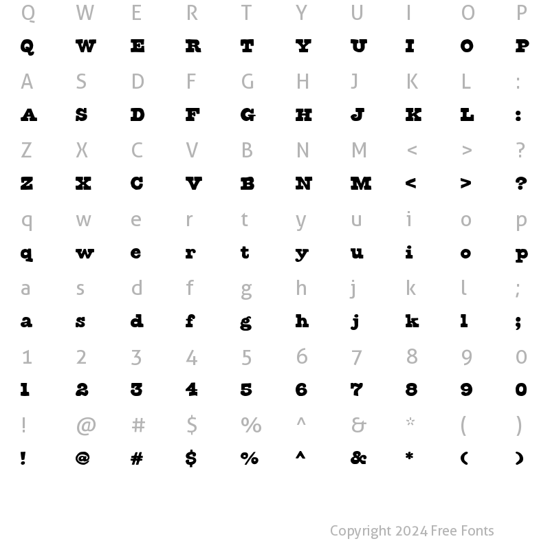 Character Map of CornDog Regular