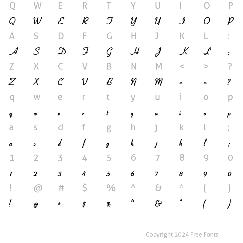 Character Map of CoronetSSK Bold