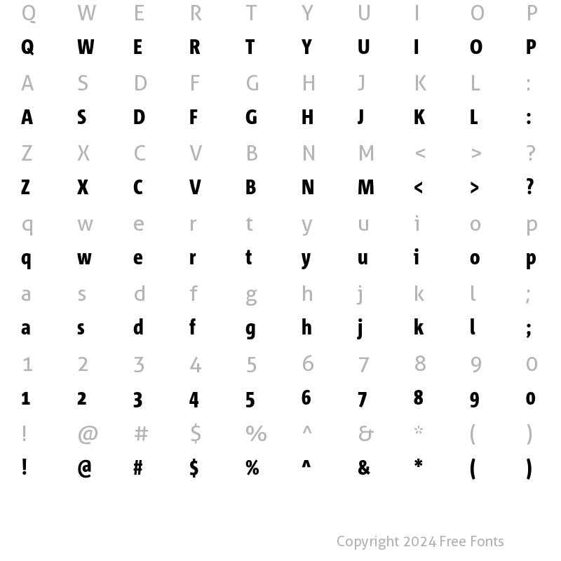 Character Map of Corpid Cd Heavy Regular