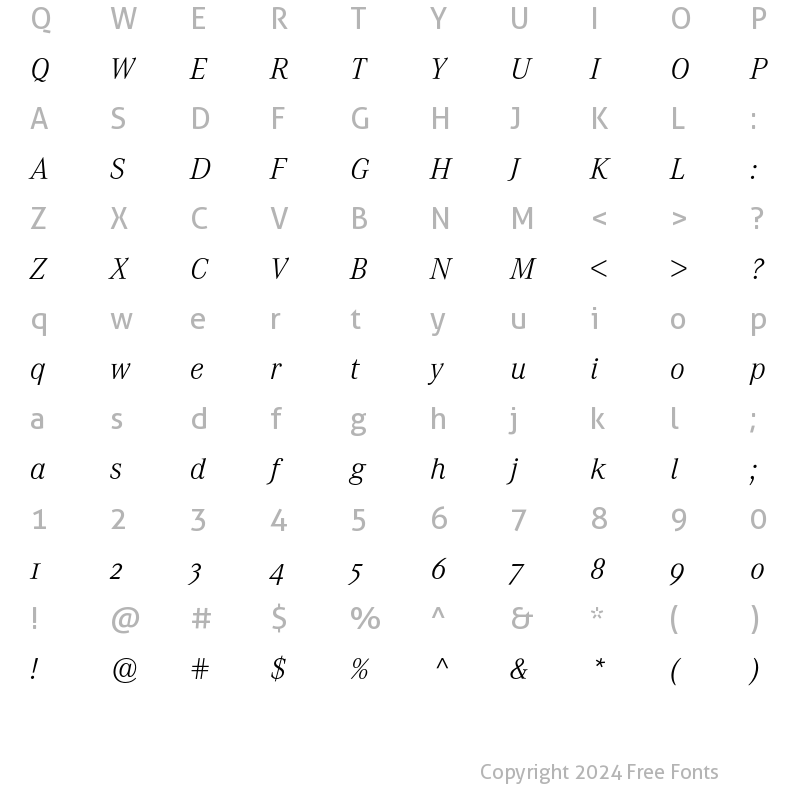 Character Map of Corporate A Expert BQ Regular